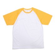 Tričko JSubli Apparel - S - bílé se žlutými rukávy sublimace termotransfer