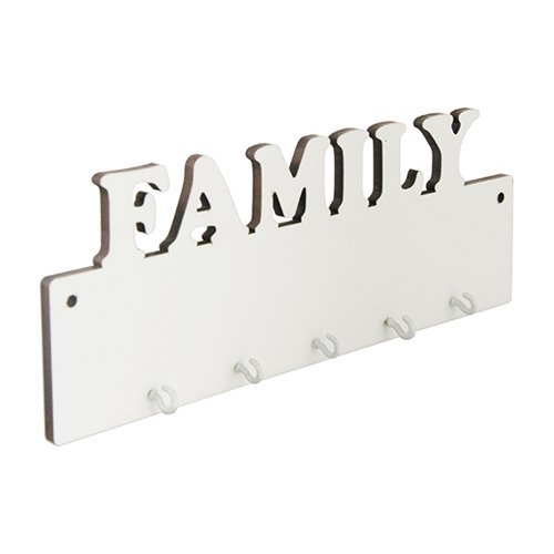 Fotorámeček věšák na klíče - FAMILY - MDF 10x27,5 cm sublimace termotransfer - 1