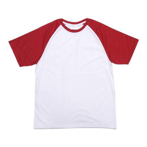 Tričko JSubli Apparel - 2XL - bílé s červenými rukávy sublimace termotransfer - 1