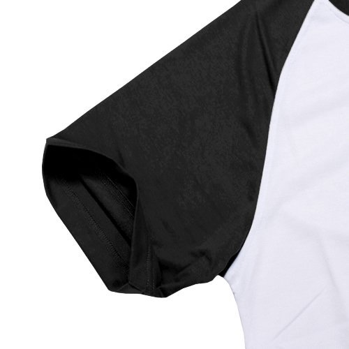 Tričko JSubli Apparel - 2XL - bílé s černými rukávy sublimace termotransfer - 2