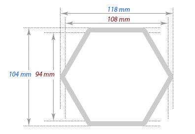 Podtácek pod hrnek keramický - hexagon sublimace termotransfer - 4