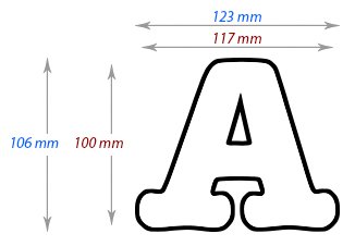 Dekorativní písmeno "A", MDF - sublimace termotransfer - 3