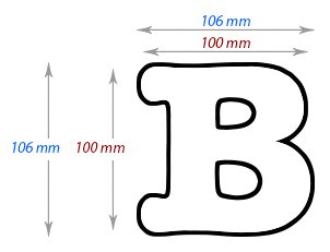 Dekorativní písmeno "B", MDF - sublimace termotransfer - 3