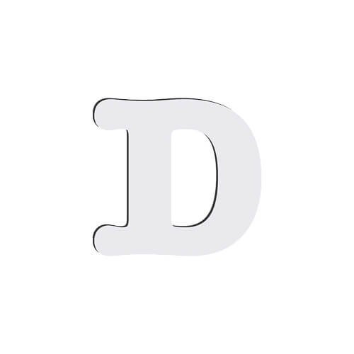 Dekorativní písmeno "D", MDF - sublimace termotransfer - 1