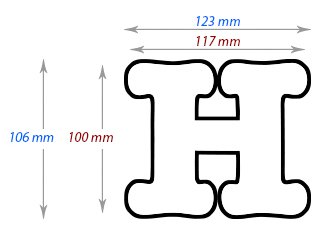 Dekorativní písmeno "H", MDF - sublimace termotransfer - 3