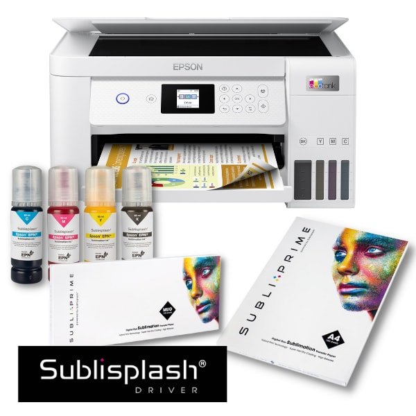 Sublimační tiskárna Epson ET-2856 A4 + inkousty Sublisplash 80 ml + sublimační papíry a Sublisplash Driver Win - 1