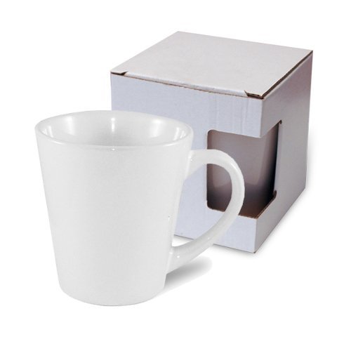Bílý hrnek Latte 350 ml A+ s krabičkou sublimace termotransfer - 1