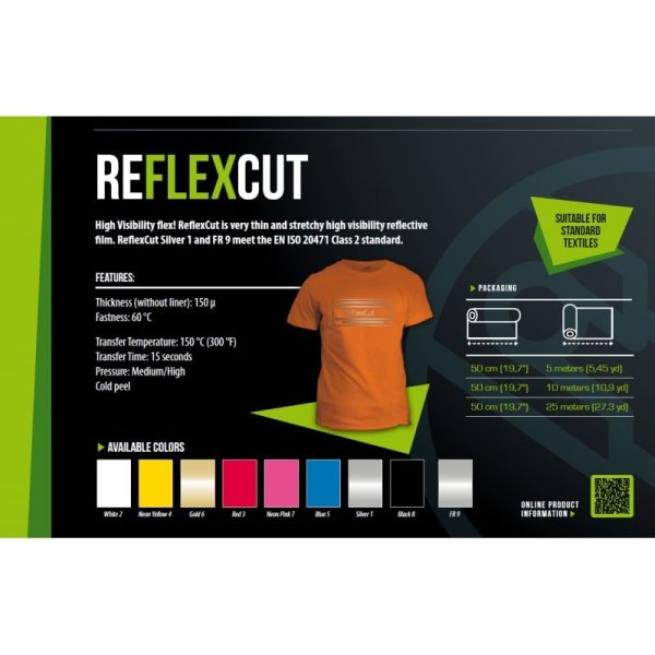 Reflexní nažehlovací fólie Reflexcut - bílá - 2