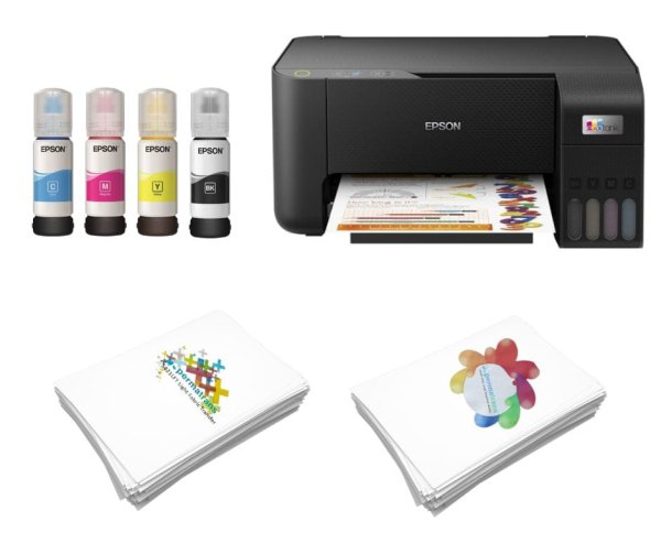 Tiskárna na potisk světlé a tmavé bavlny Epson EcoTank L3210 + inkoust Epson 103 EcoTank + přenosové papíry Permatrans - 1