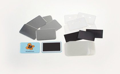 100 placek 40 x 60 mm s magnetem - obdélník (odznaky, buttony) - 1