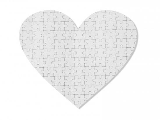 Puzzle magnetické srdce 19,5x19,5 cm 75 dílků sublimace termotransfer - 1
