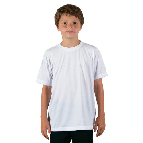 Dětské tričko s krátkým rukávem Basic - 128 - Bílé sublimace termotransfer - 1