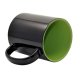 Magický hrnek 330 ml A+ černý s barevným vnitřkem - světle zelený sublimace termotransfer - 3