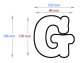Dekorativní písmeno "G", MDF - sublimace termotransfer - 3