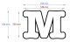 Dekorativní písmeno "M", MDF - sublimace termotransfer - 3