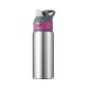 Láhev hliníková 650 ml stříbrná - růžovo-šedý uzávěr sublimace termotransfer - 3
