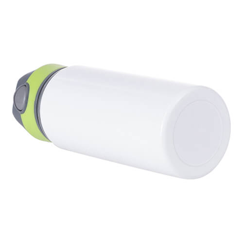 Láhev hliníková 650 ml bílá - zeleno-šedý uzávěr sublimace termotransfer