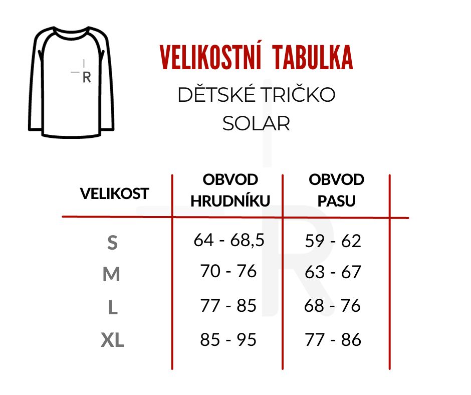 Dětské tričko SOLAR s dlouhým rukávem - L - Bílé sublimace termotransfer