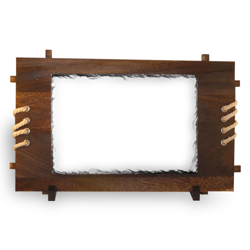 Žulový foto kámen na dřevěném podkladu 170x250 mm sublimace termotransfer