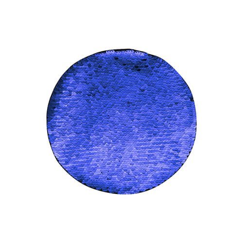 Dvoubarevné nažehlovací flitry na sublimaci kruh 19 cm modrá sublimace termotransfer