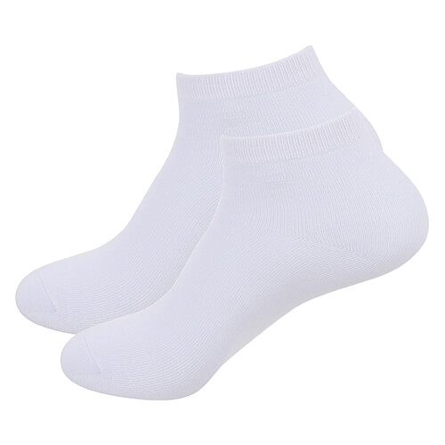 Ponožky kotníkové dámské bílé - 22 cm sublimace termotransfer