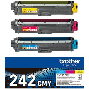 Sada 3 tonerů Brother TN-242 CMY (originální) cyan/azurová, magenta/purpurová, yellow/žlutá - 3 x 1 400 stran