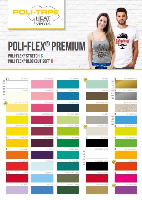 Nažehlovací fólie Poli-Flex Premium