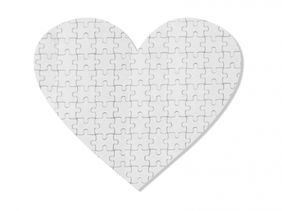 Puzzle magnetické srdce 19,5x19,5 cm 75 dílků sublimace termotransfer