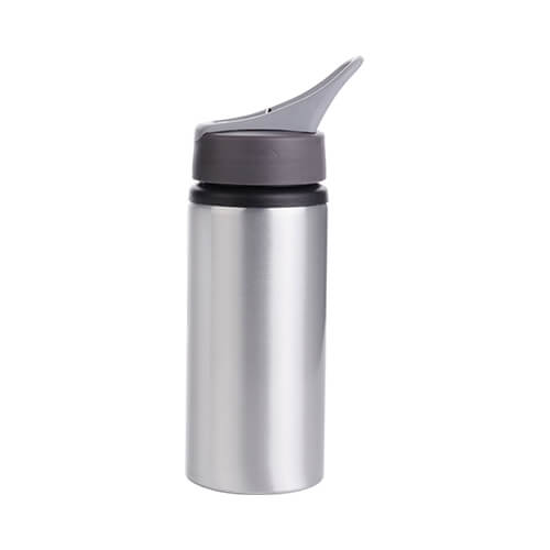 Láhev hliníková 650 ml s uchem - stříbrná sublimace termotransfer