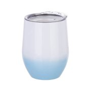 Termohrnek na svařené víno 360 ml bílý - modrý gradient sublimace termotransfer