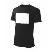 PATCHIRT - Bavlněné tričko pro sublimační potisk - horizontální - černé - M