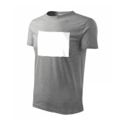 PATCHIRT - Bavlněné tričko pro sublimační potisk - horizontální - šedé - L