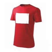 PATCHIRT - Bavlněné tričko pro sublimační potisk - horizontální - červené - S