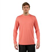Pánské tričko SOLAR s dlouhým rukávem - M - Salmon sublimace termotransfer