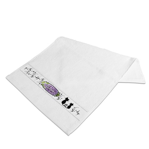 Bavlněný ručník 30x50 cm s polyesterovým rámečkem bílý sublimace termotransfer - 3