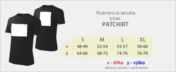 PATCHIRT - Bavlněné tričko pro sublimační potisk - vertikální - černé - S - 2