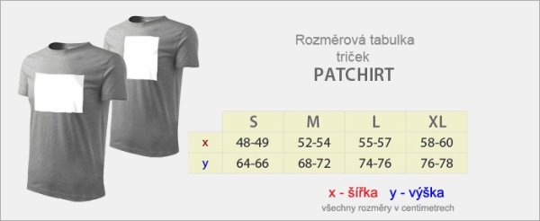PATCHIRT - Bavlněné tričko pro sublimační potisk - vertikální - šedé - S - 2