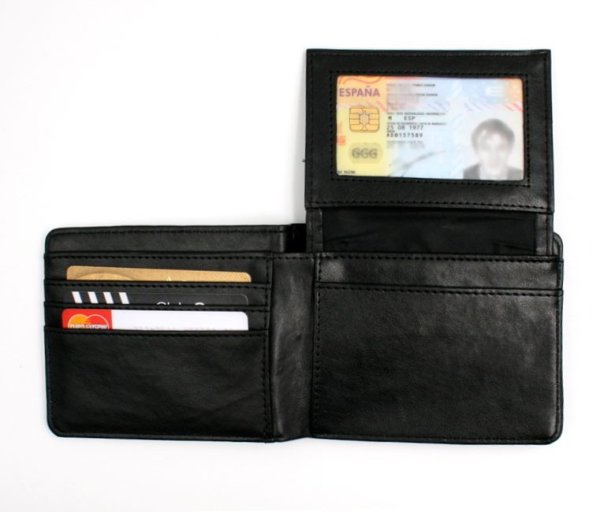 Luxusní pánská peněženka s kapsou pro kartu - černá - sublimace termotransfer - 2