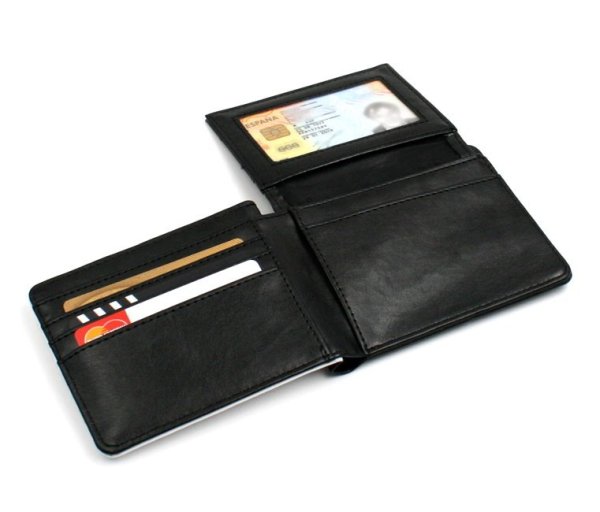 Luxusní pánská peněženka s kapsou pro kartu - černá - sublimace termotransfer - 3