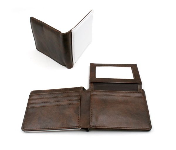 Luxusní pánská peněženka s kapsou pro kartu - hnědá - sublimace termotransfer - 2