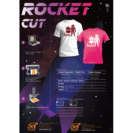 Nažehlovací fólie RocketCut fuchsie - 2