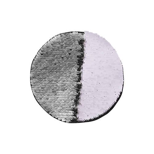 Dvoubarevné nažehlovací flitry na sublimaci kruh 19 cm stříbrná sublimace termotransfer - 2