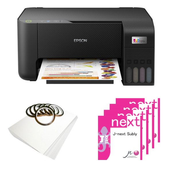 Sublimační tiskárna Epson EcoTank L3210 + inkoust J-Teck J-Next + Sublimační papír DELUX 120 A4 - 1