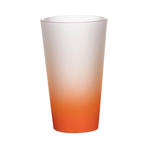 Sklenice Latte 450 ml matná - oranžový gradient sublimace termotransfer - 1