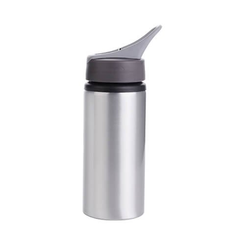 Láhev hliníková 650 ml s uchem - stříbrná sublimace termotransfer - 1