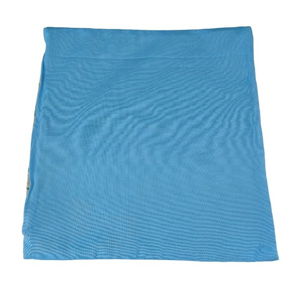 Dvoubarevný povlak na polštář s rámečkem modrý - Plameňák 38x38 cm lněné plátno sublimace termotransfer - 2