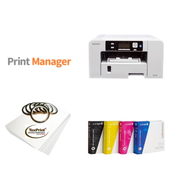 Gelová tiskárna Sawgrass Virtuoso SG500 A4 + gelové inkousty Sublijet UHD 31 ml pro sublimaci + sublimační papíry TEXPRINT-R A4 - 1
