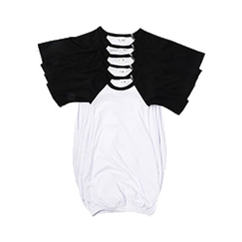 Kojenecká košile na spaní s černým dlouhým rukávem - XL (12-18 měsíců) sublimace termotransfer - 1