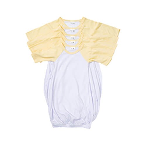 Kojenecká košile na spaní se žlutým dlouhým rukávem - XL (12-18 měsíců) sublimace termotransfer - 1