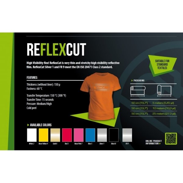 Reflexní nažehlovací fólie Reflexcut - červená - 2